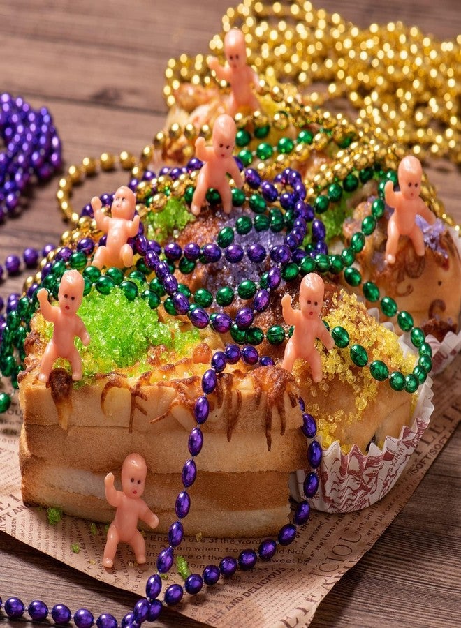 ZZYFGH 48 PCS King Cake Babies, 1.2 Inch Mini Plastic Babies for King Cake Baby Shower, My Water Broke Ice Cube Game, King Cake Baby for Party Decorations - Image 5